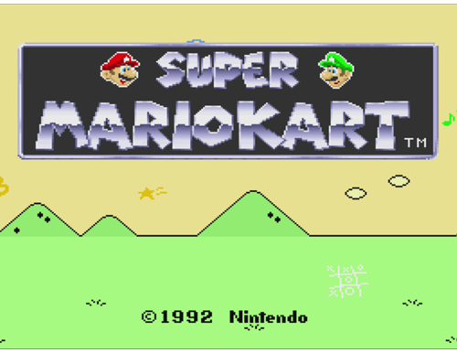 Super Mario Kart title screen (1992)